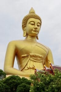 Buddha Statue in Wat Paknam Phasi Charoen in Bangkok in Thailand